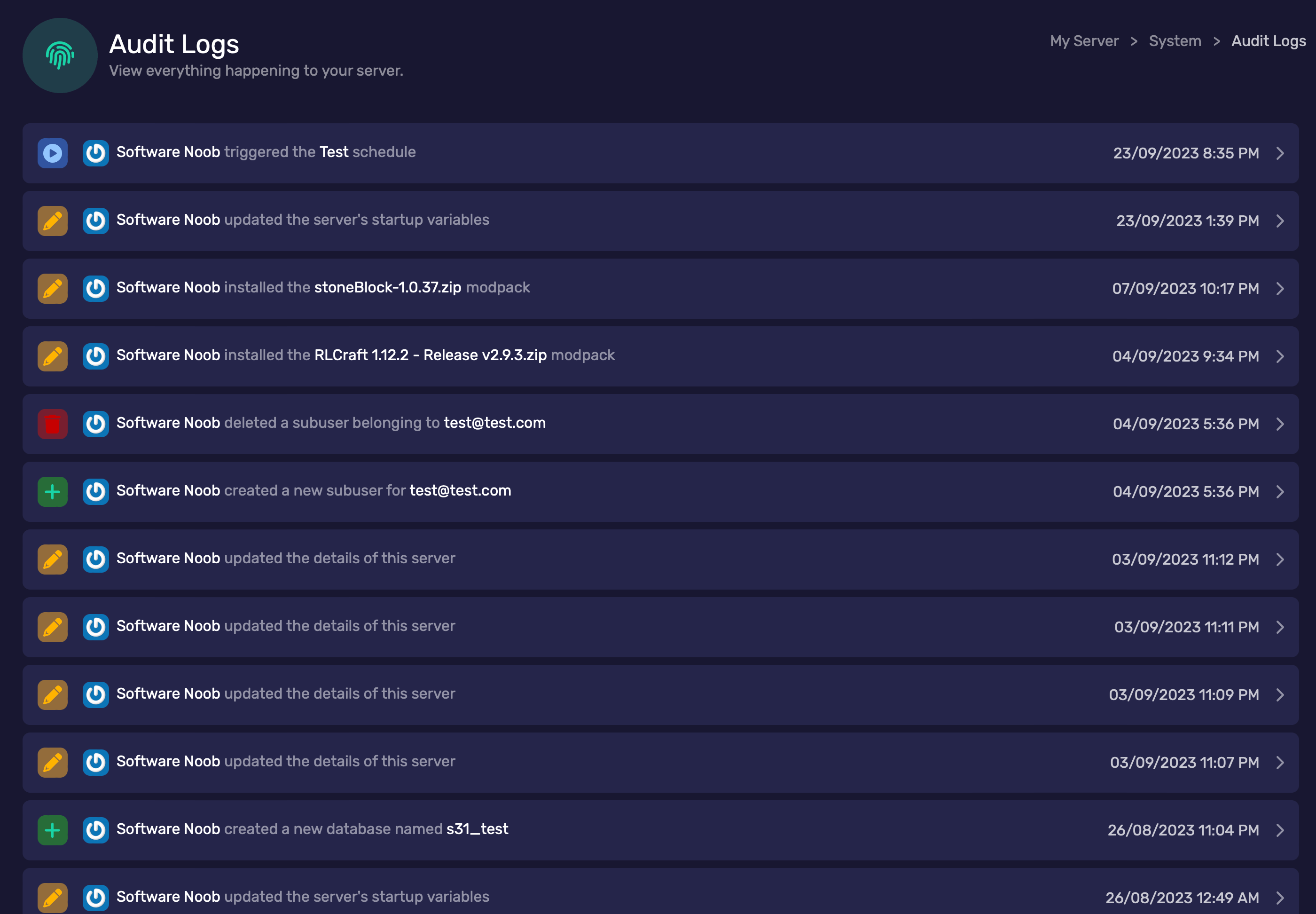 Audit Logs