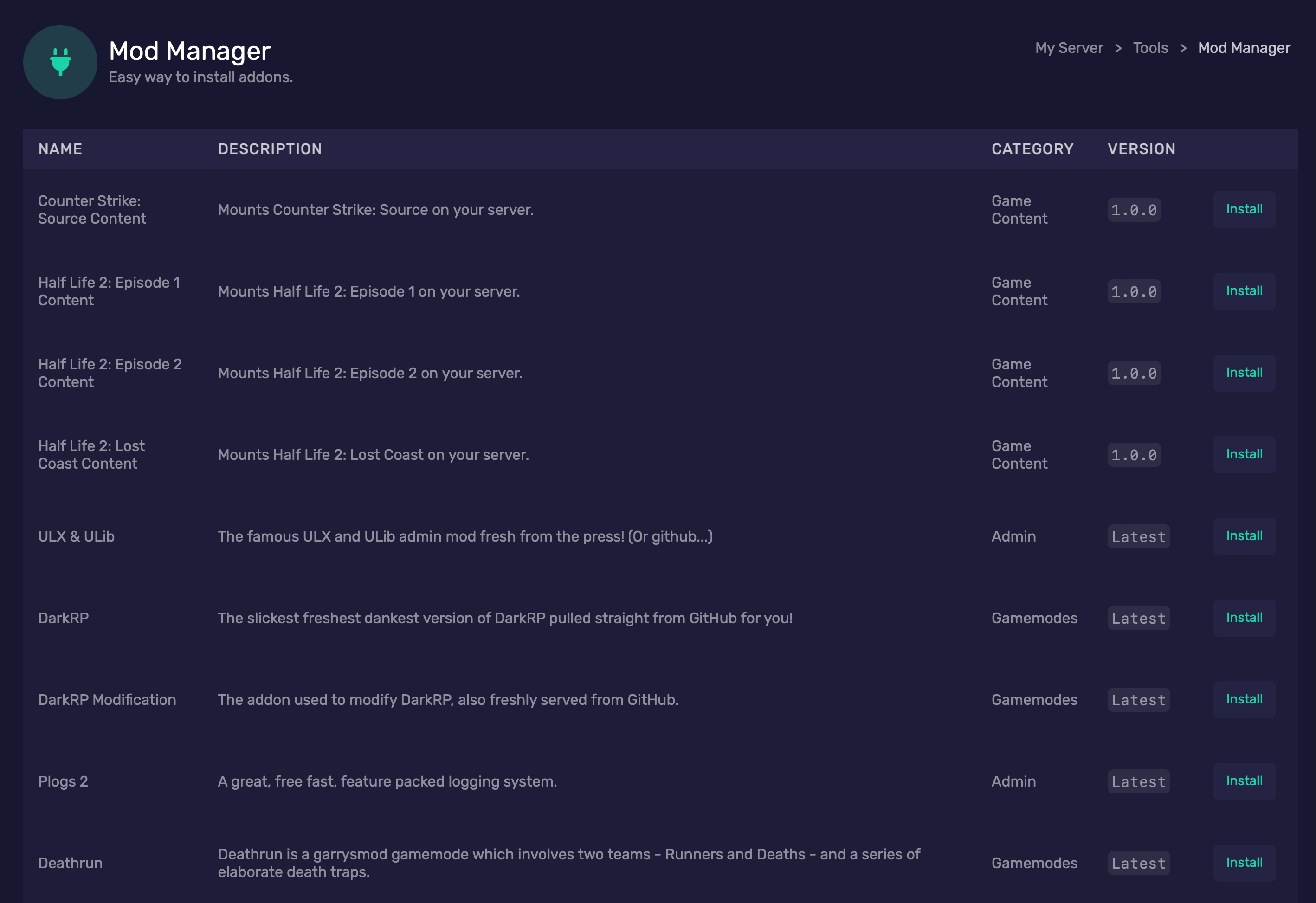 Mod Manager