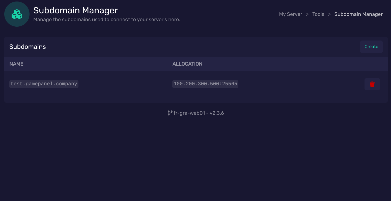 Subdomain Manager